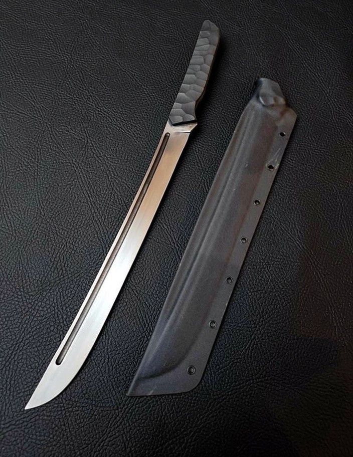 ESPADA CORTA JAPONESA WAKIZASHI TÁCTICA HECHA A MANO CON FUNDA, ESPADA LISTA PARA LA BATALLA