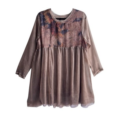 plus size a line dresses Plus Size Midi Dress for Women V Neck 3/4 Sleeve Casual Swing Loose A-Line  Dresses