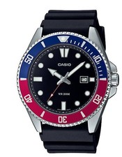 Casio MDV-107-1A3 Men's Watch - Reliable Dive Watch with Bold Black Dial