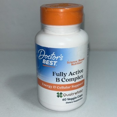 Doctors Best Fully Active B Complex Energy & Cellular Support 60 Caps New 