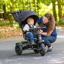 Qplay Premium 6 in 1 Kids Trike Adjustable Push Tricycle - Black