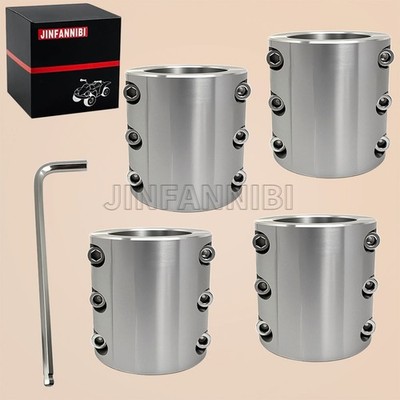 4PCS 2'' Steel Tube Clamps Bolt On / Clamp On Weldable Roll Cage Mounts HD Wrench