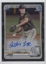 2020 Bowman Draft Chrome Picks Black Refractor 38/75 Justin Lange Auto 02d2