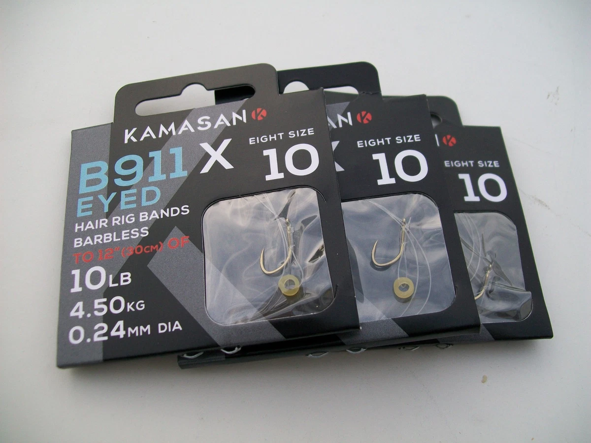 KAMASAN BARBLESS EYED HOOKS ALL SIZES - Worcester Angling Centre