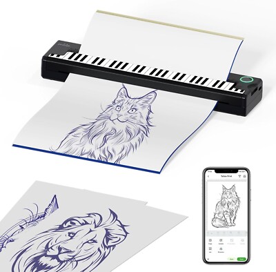 PeriPage P90 Tattoo Schablonendrucker, tragbarer kabelloser Thermodrucker Produktbündel