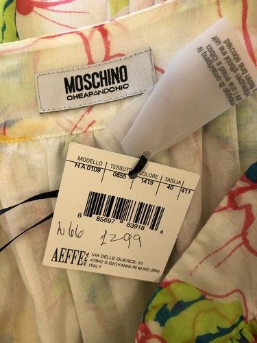 Moschino Cheap & Chic White Floral Silk Cotton Skirt IT 40 UK 8/10 NWT RRP £299 - Picture 5 of 7