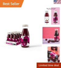 12-Pack Organic Tart Cherry Juice, Cold Pressed, Non-GMO - 8.4 fl oz Bottles