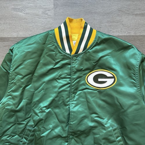Vintage 1980s Starter Pro Line Green Bay Packers Satin Jacket - SZ L USA MADE - Picture 2 of 17