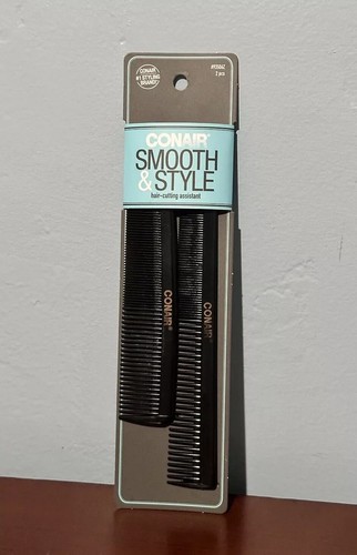 Conair Smooth Style Hair Cutting Set Extra Fine Tooth Barber & Pocket Comb NEW