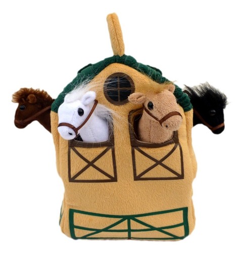 ADORE 12" Horse Stable Plush Stuffed Animal Playset - Picture 2 of 4