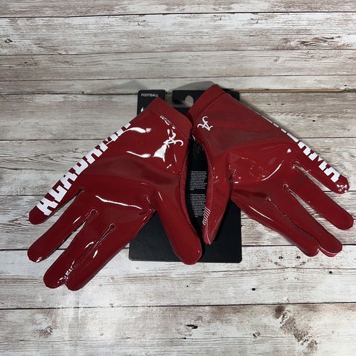 Guantes de fútbol americano Nike Alabama Crimson Tide tejidos por vapor DX4888-620 talla XL - Imagen 2 de 4