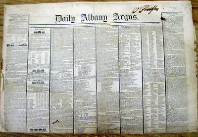 1845 newspaper Ex-President ANDREW JACKSON DEAD at Hermitage