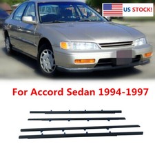 4pcs Car Window Weatherstrip Molding Trim For Accord Sedan 1994-97 72410-sv4-a12