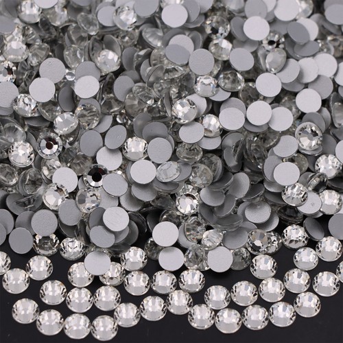 White Clear Crystal AB FlatBack Rhinestones Glass Stone Beads for Jewelry Making - Picture 18 of 20