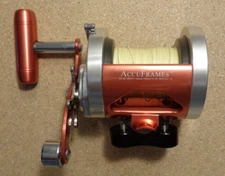 Penn Jigmaster 500 Reel With Silver Red Accurate AccuFrame AccuPlates Conversion