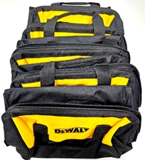 (5) Dewalt Tool Bags / Case 13" x 10" x 9" Canvas For 20V Drill, Battery, Saw