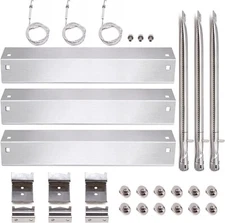 Char Griller Gas Grill Replacement Parts Kit Heat Plates Burners For Chargriller