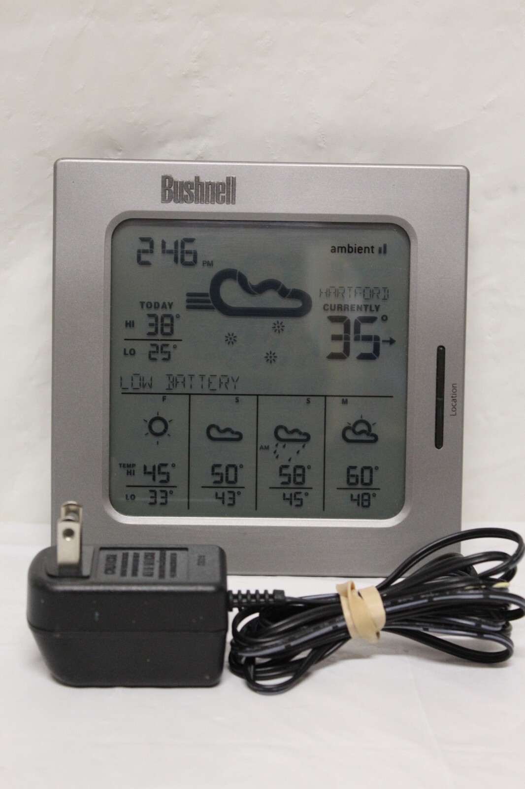 Bushnell Weather FX5 5 Day Forecaster w/Power Adapter D3 eBay