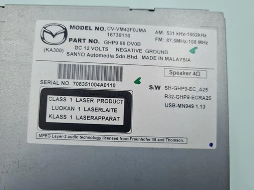 CVVM42F0JMA Sistema Navegacion Gps para MAZDA CX-5 (KE) Center-Line AW 101609 - Imagen 4 de 8