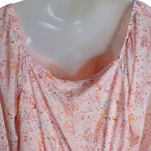 Top floreale da donna Maurices grande maglia arricciata Sweetheart collo foderato allungato nuovo con etichette - Foto 4 di 5