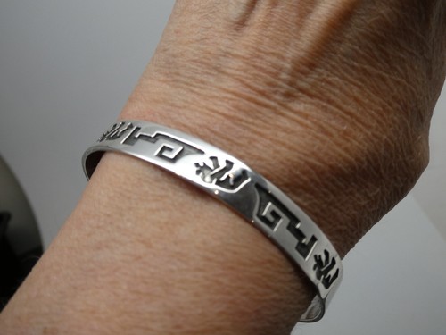 Brazalete Navajo Sharon Cisco Plata de Ley 925 OSO Talla 7" - Imagen 2 de 6