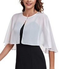 Womens Shawls and Wraps for Evening Dress Chiffon Shawl Cape Wedding Guest Top