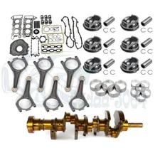 Engine Overhaul Gaskets Seals Kit BEARING Set Crankshaft Piston Rings For Jaguar