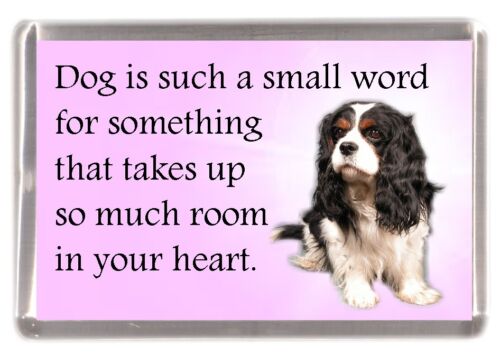 Cavalier King Charles Spaniel Dog Fridge Magnet "Dog is such a small word...." - Picture 1 of 1