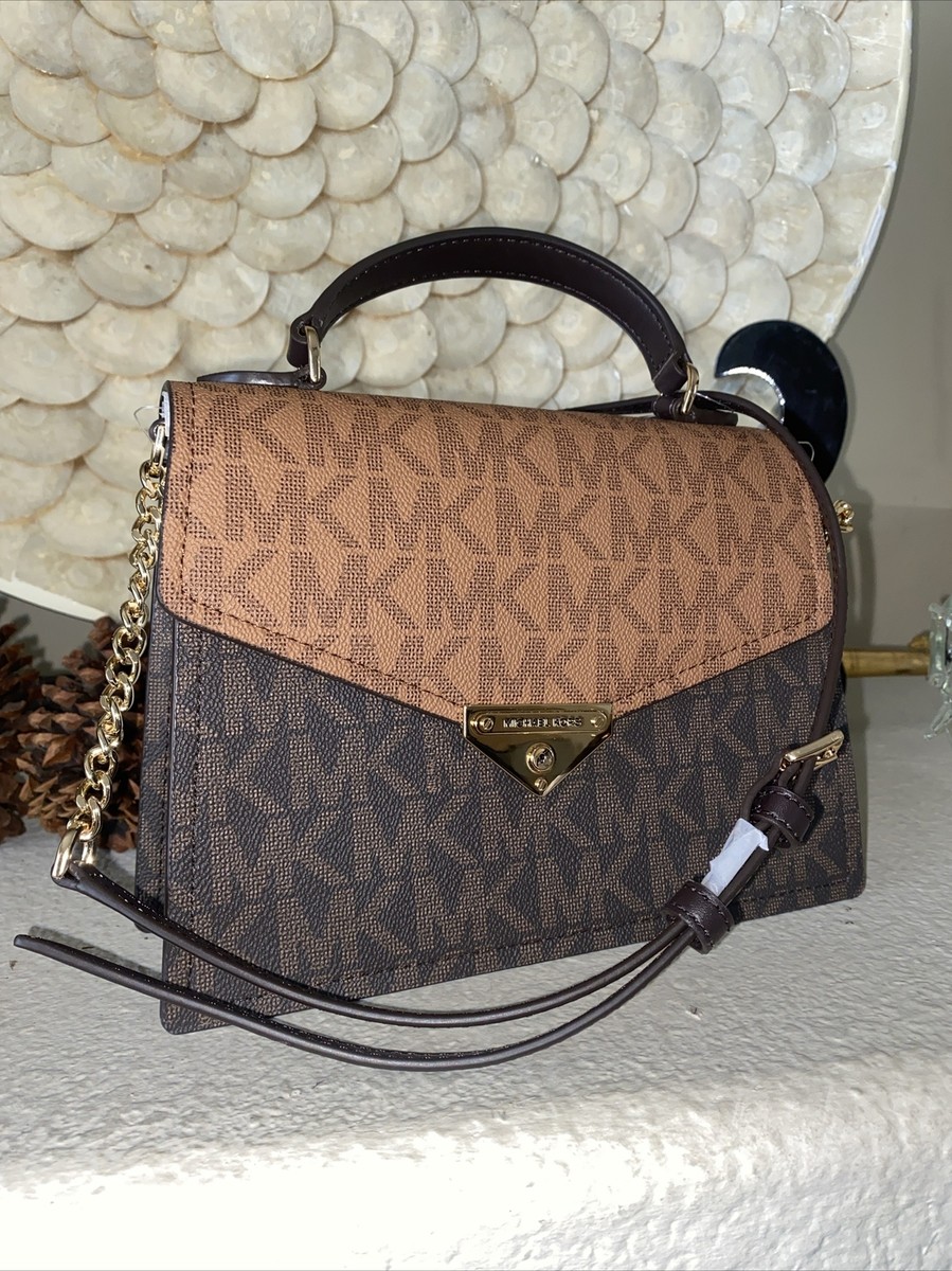 NWT MICHAEL KORS GRACE MEDIUM TH Luggage SATCHEl crossbody