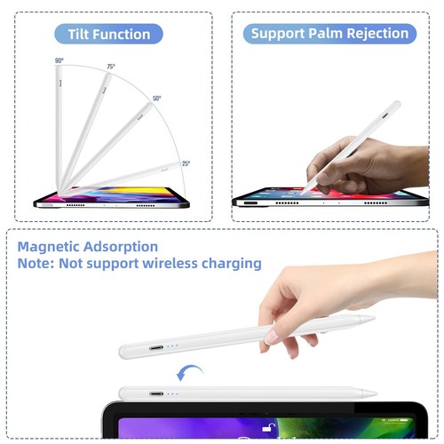 Stylus Pen 2. Generation für Apple iPad 2025/2021-2018 Magnetische Stift Pencil - Bild 7 von 24