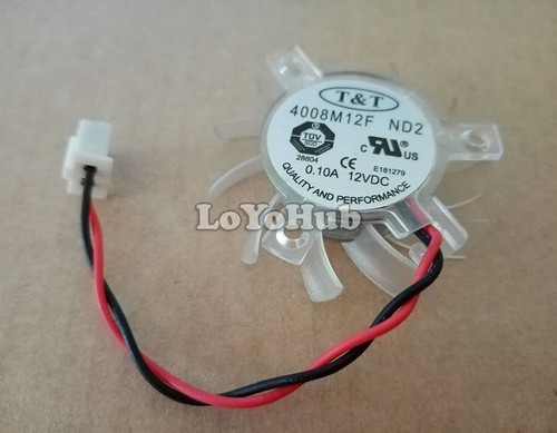 For T&T 4008M12F ND2 Graphics card Fan DC 12V 0.10A 2-Pin - Picture 4 of 5