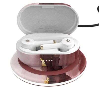 IFROGZ AIRTIME LUXE 2 BLUETOOTH WIRELESS EARBUDS WITH WIRELESS CHARGING CASE