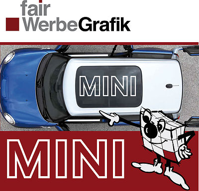 Aufkleber/ Sticker/ Dachbeschriftung / Dekor/ Mini Cooper / #0018
