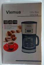 Vlemua CM4216-B 12 Cup Programmable Coffee Maker, Drip Coffee Brewer, 120V 1000W