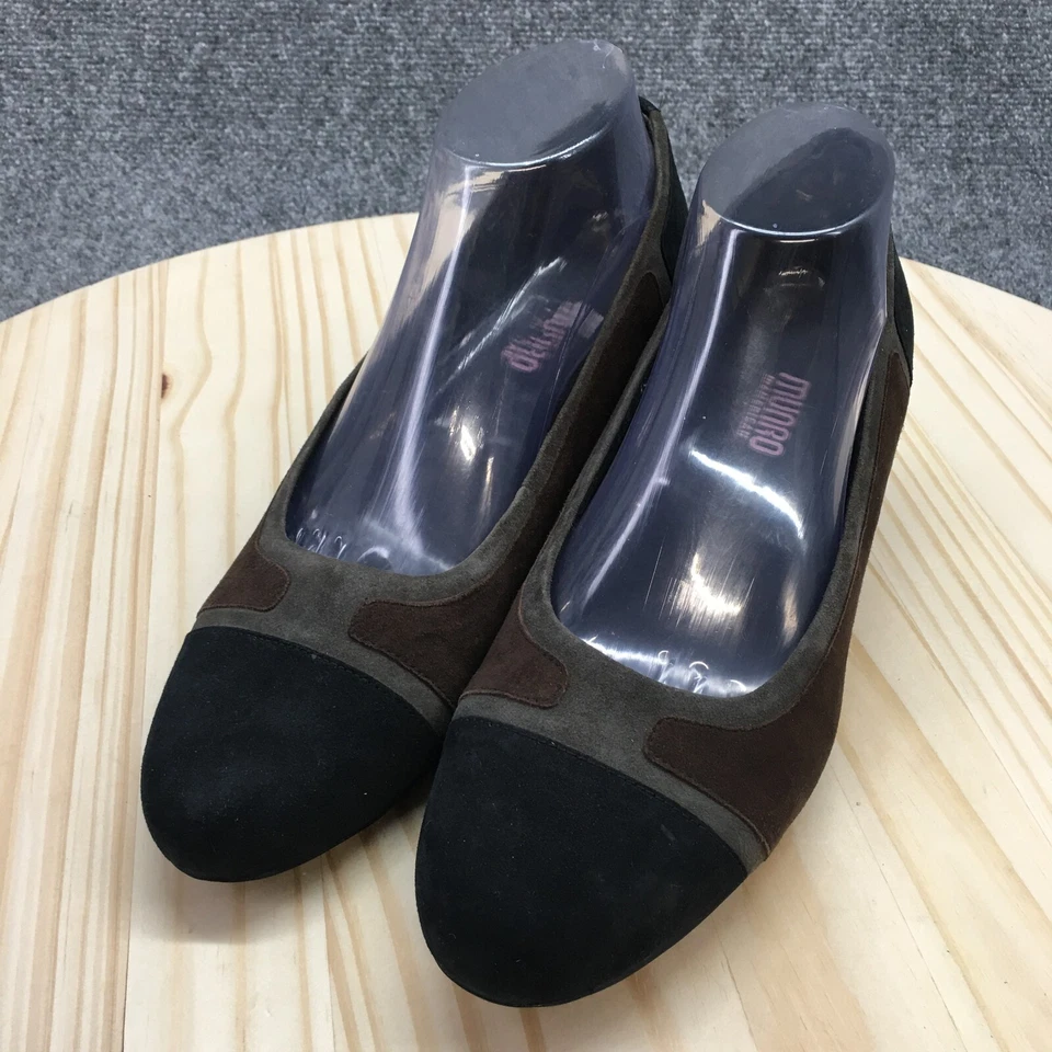 Zapatos de tacón Munro Americanos para mujer de 9,5 anchos informales negros marrones grises sin cordones Foto 3 de 4