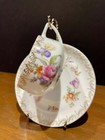 Antique Rosenthal Donatello Meissen Coffee Cup Saucer Roses Floral As-Is Bavaria