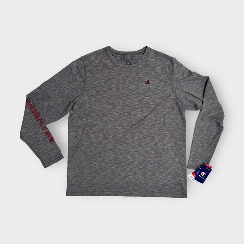 T-shirt Champion uomo manica lunga XL grigio scuro erica NUOVA Activewear - Foto 7 di 9