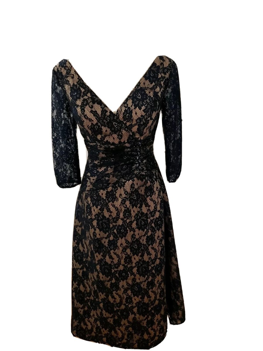 NWT Jjs House Navy Lace Bridesmaid Mother of Bride Dress Sz 4 Special  Occassion | eBay