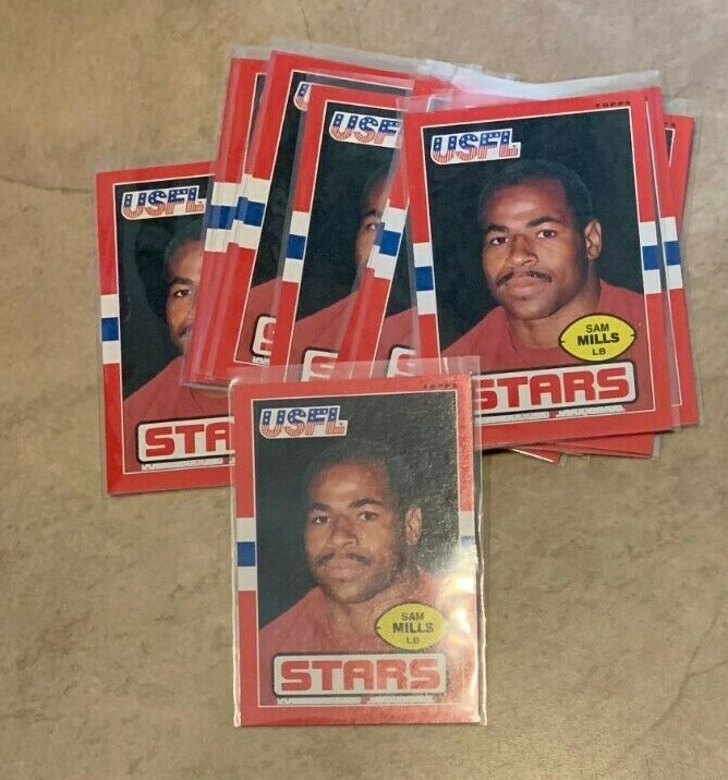 1985 Topps #19 Sam Mills RC HOF USFL ROOKIE New Orleans Saints Panthers Stars 