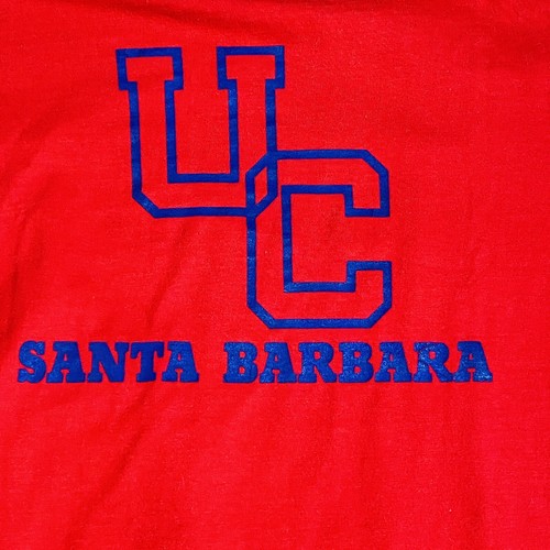 Vtg UC Santa Barbara Shirt Red Blue Women's XL 46-48 University Of California - Picture 2 of 7