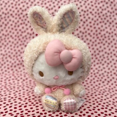 Hello Kitty 2022 Sanrio Offizieller Osterhase Plüsch Brandneu mit Etikett 