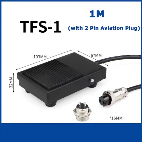 Interruptor de pie pedal encendido/apagado carcasa de metal antideslizante actual interruptor de pie TFS-1 - Imagen 15 de 16