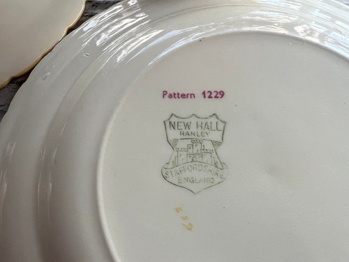 Vintage New Hall Hanley Staffordshire Porcelain Tea & Dessert Set – Pattern 1229 - Picture 11 of 13