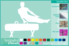 GYMNAST on Pommel Horse cut vinyl decal #1 car truck Gymnastics stickers