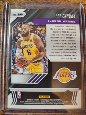 2022-23 Chronicles LeBron James XR #299 Los Angeles Lakers MVP