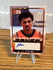 2021-22 Leaf Pro Set Power Autographs Bronze J.J. Starling Rookie Auto