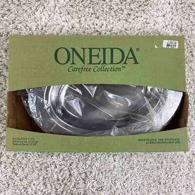Oneida Carefree Collection 12.5 in Stainless Steel Serving Bowl NEW