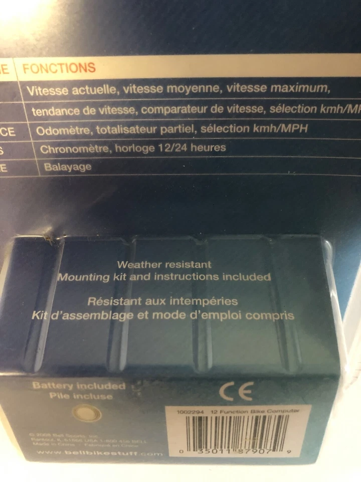 Bicycle Bike Computer Odometer Bell 12 Function Large Display Time Speed Distanc - Image 3 of 4