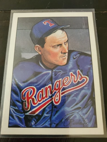 1990 Bowman Nolan Ryan Baseball Art Card Texas Rangers HOF MINT