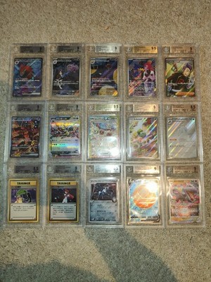 Pokemon Graded Cards Lot 15 x BGS Slabs Grades 8.5 - 9.5 Vintage - Modern Jap EN
